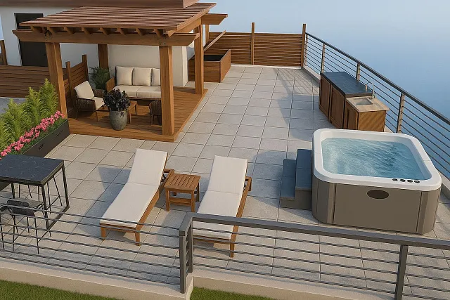 Luxury Penthouse in 5★ Resort with Rooftop Jacuzzi & Sunrise Views